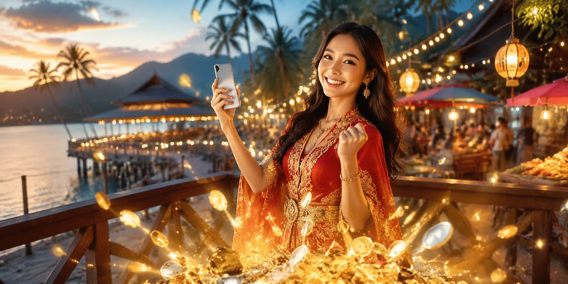 Pemain dari Sabah bermain Baccarat langsung di secret21ofc menggunakan telefon pintar pada waktu malam